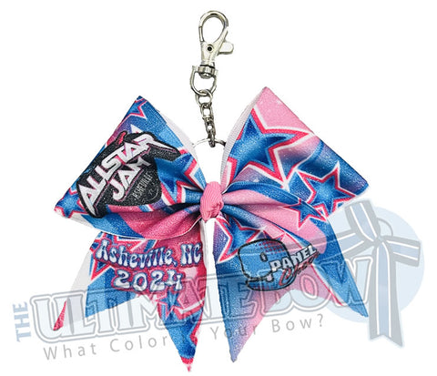 9 Panel Special Event Bows | All Star Jam Cheer Competition | Asheville, NC | February 2024 | Keychain Glitter Bow