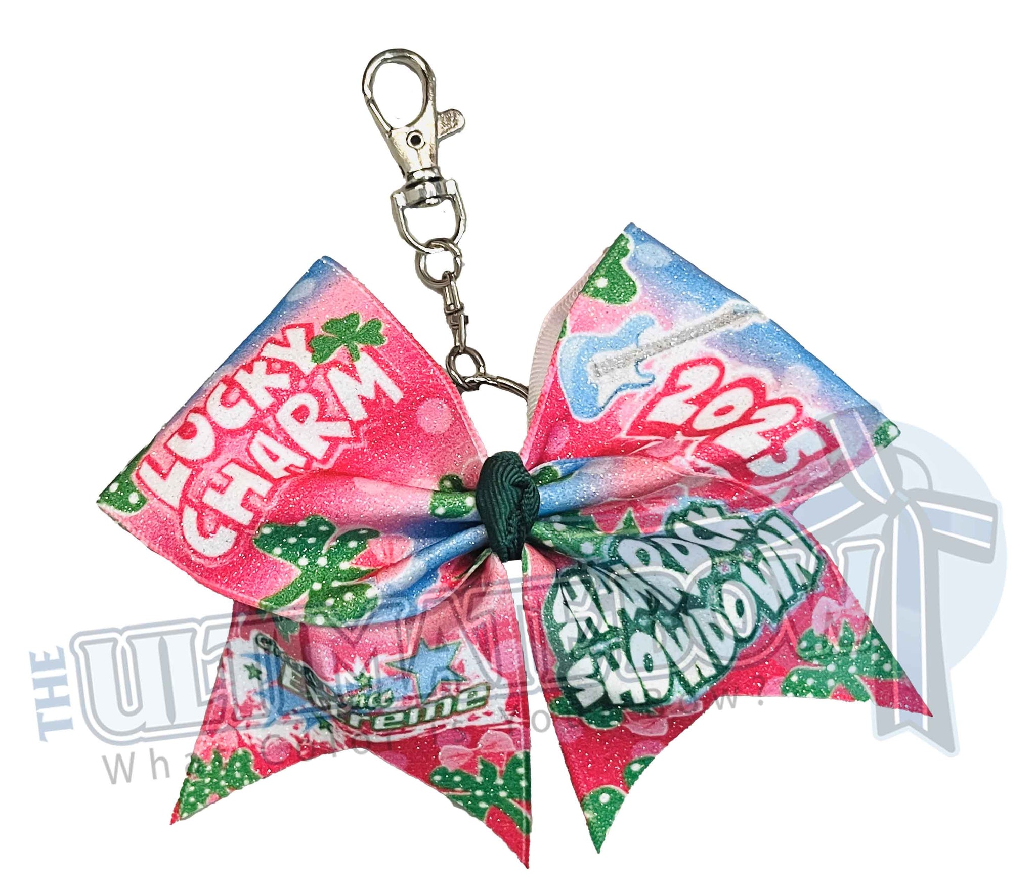 Shamrock Showdown 2025 | Lucky Charm Bow | CDE Glitter Event Keychain