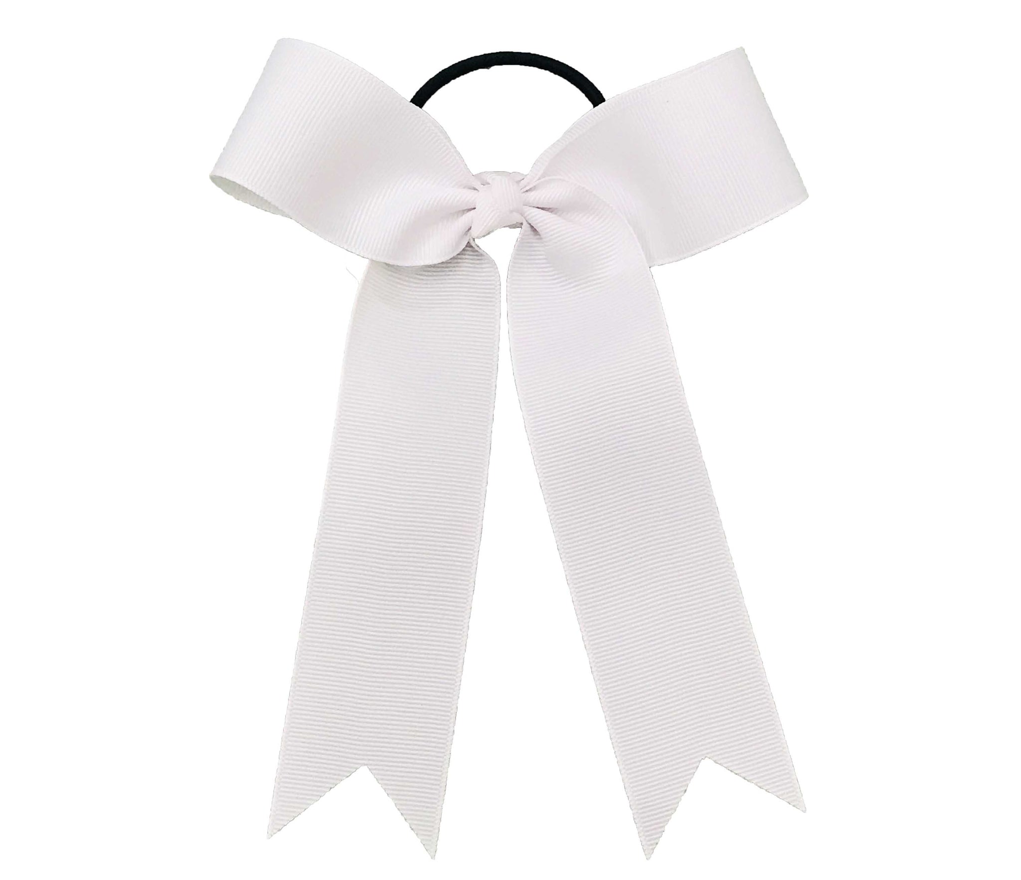 College Cheer Bows | Collegiate Cheer Bows | Plain Ribbon Cheer Bows | White Cheer Bows
