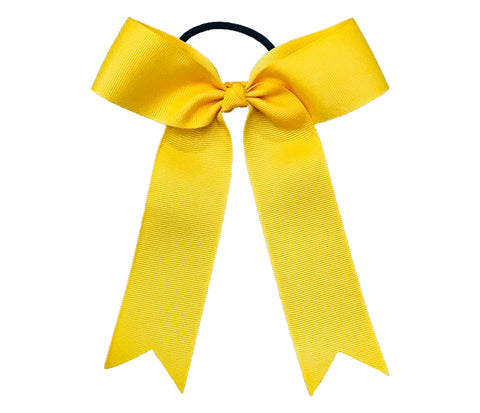 College Cheer Bows | Collegiate Cheer Bows | Plain Ribbon Cheer Bows | Yellow Gold Cheer Bows