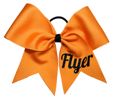 Flyer cheer bow | Orange Black hair bow