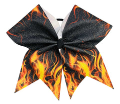 This Bow is on Fire full glitter sublimated cheer bow