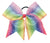 Over the Rainbow Cheer Bow | Rainbow Colored Hair Bow