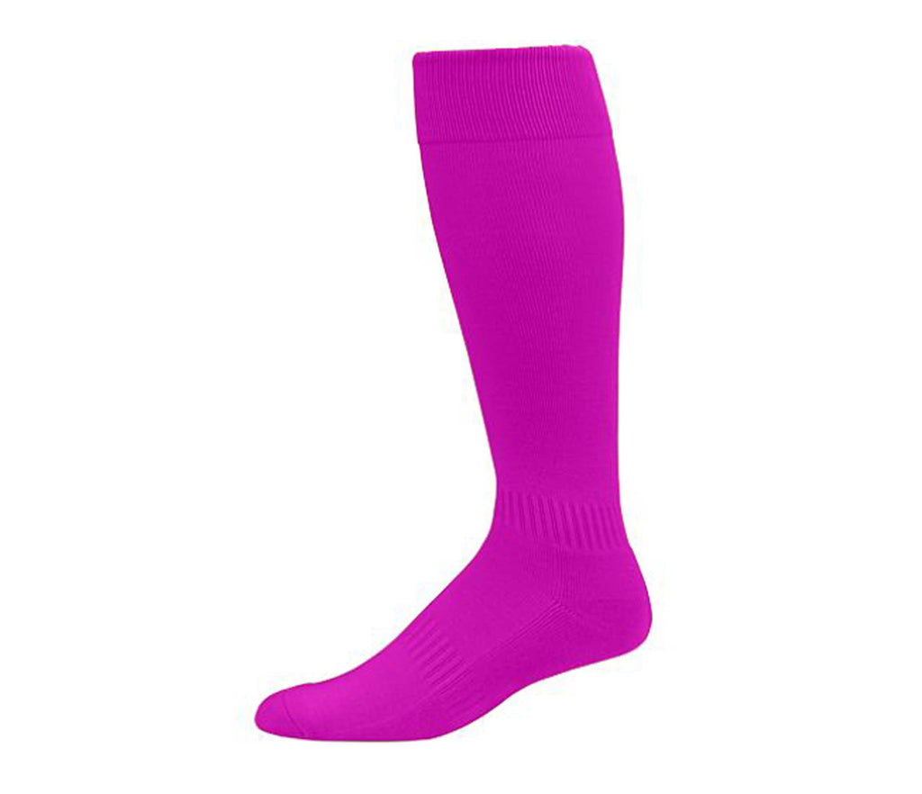 Power Pink knee-high sock on a white background