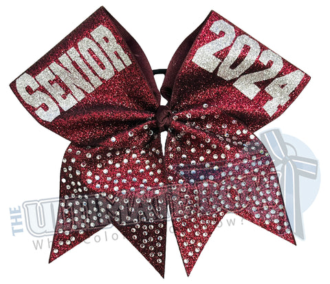 Class of 2024 | Senior Cheer Bow | Class of 2024 | Graduation Gifts | Maroon Senior Bows