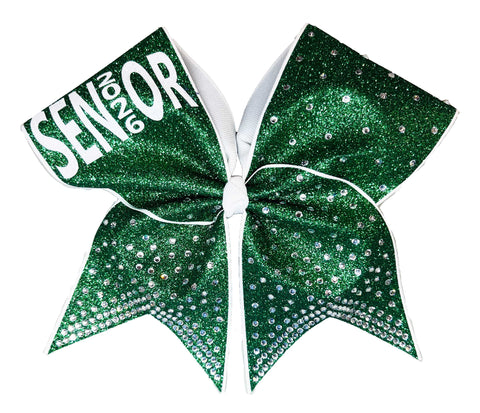 Senior Sparkle Glitter and Rhinestone Cheer Bow | Senior 2026 Cheer Bow