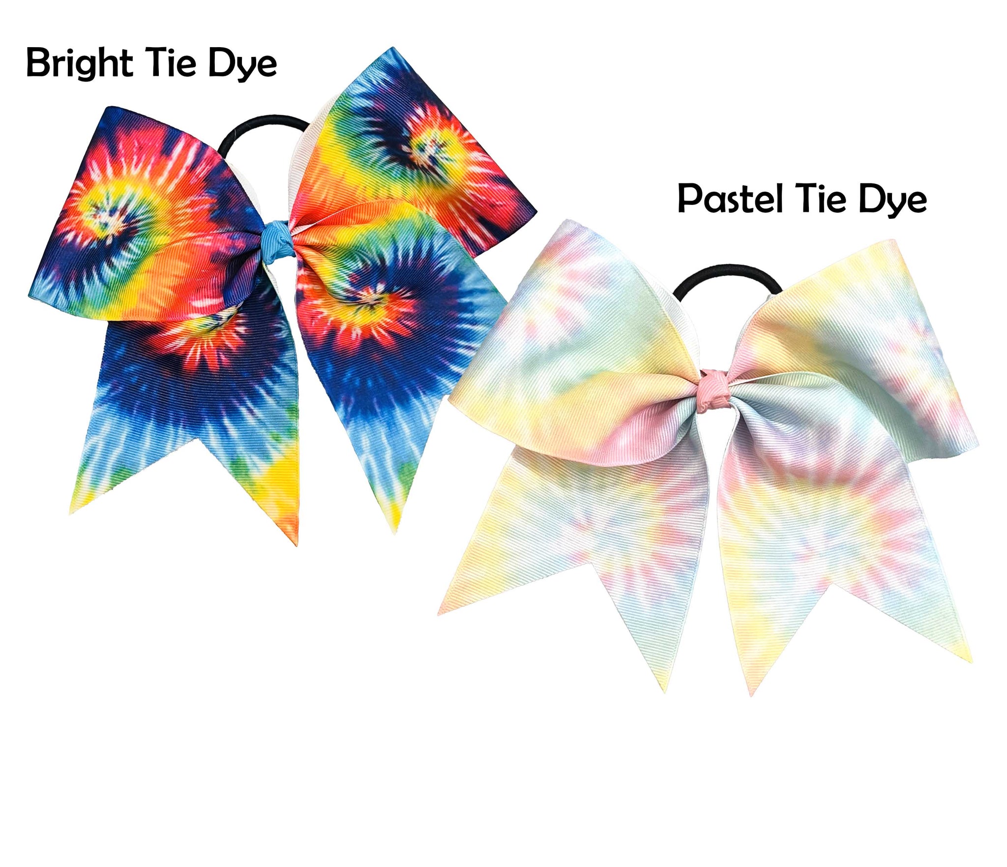 Groovy Tie Dye Cheer Bow | Bright Tie Dye Cheer Bow | Pastel Tie Dye