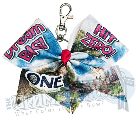 The ONE - Exclusive Dream Big Hit Zero Glitter Key Chain Cheer Bow 2023 | Orlando