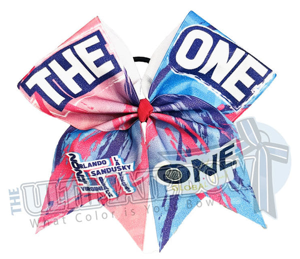 The ONE Exclusive Event Glitter Cheer Bow 2025 Climb Higher... Be