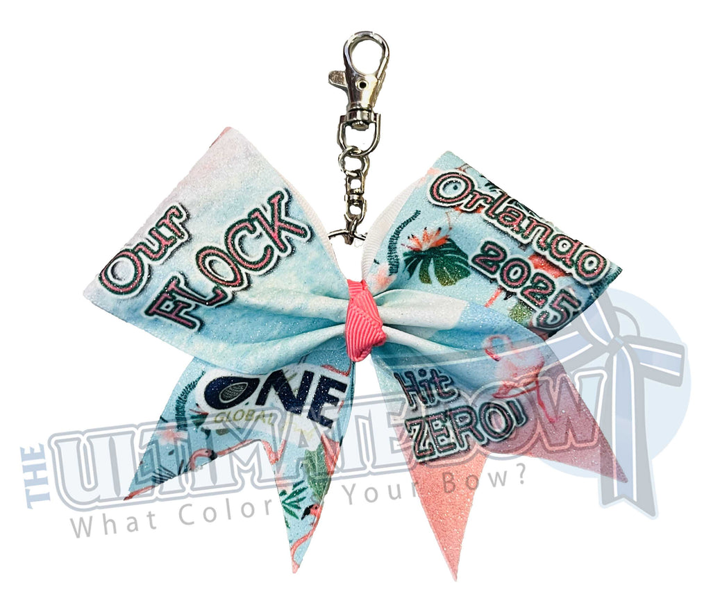 The ONE Cheer and Dance Finals Our Flock Hit Zero Glitter Keychain Bow 2025 | Only one can be The ONE! | 2025