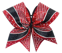 Warrior Glitter and Rhinestone Cheer Bow | Competition Cheerleading Hair Bow