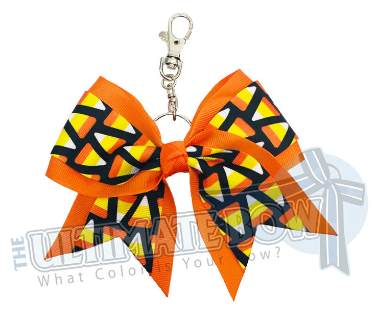 Candy-Corn-Key-Chain-Bow-Halloween-Keychain