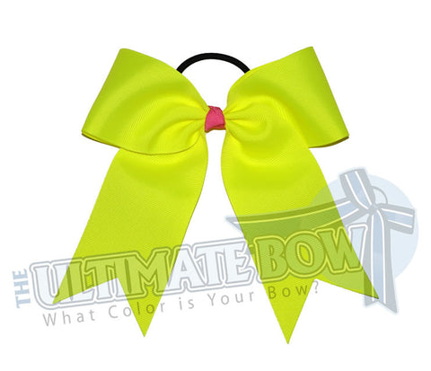 Essentials-basic-plain-neon-yellow-cheer-bow