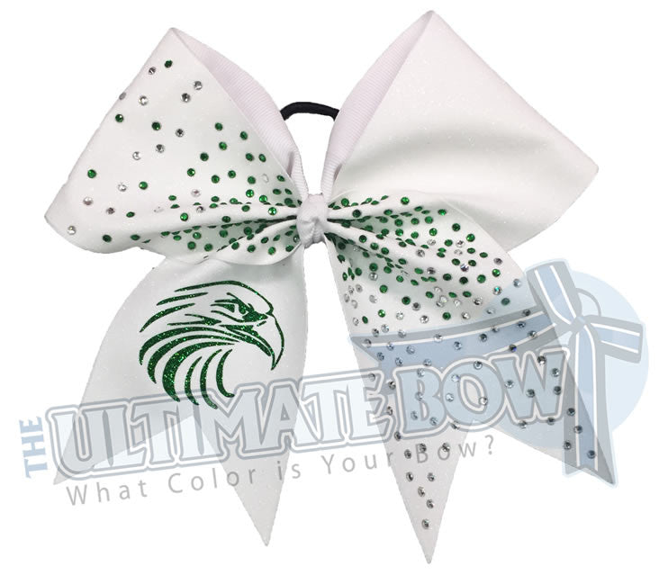 Fly-Eagles-fly-high-rhinestone-glitter-white-emerald-green-cheer-bow-full-glitter