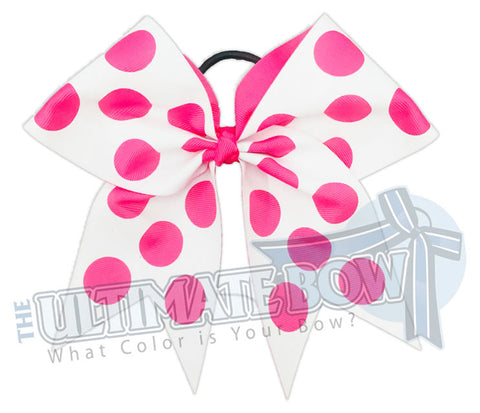 Full Glitter Polka Dots Cheer Bow | Cheerleading Hair Bow | Polka Dots Bow