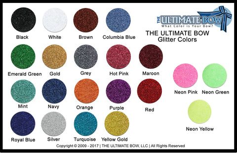 The-Ultimate_Bow-Glitter-color-options-red-black-white-green-yellow-gold