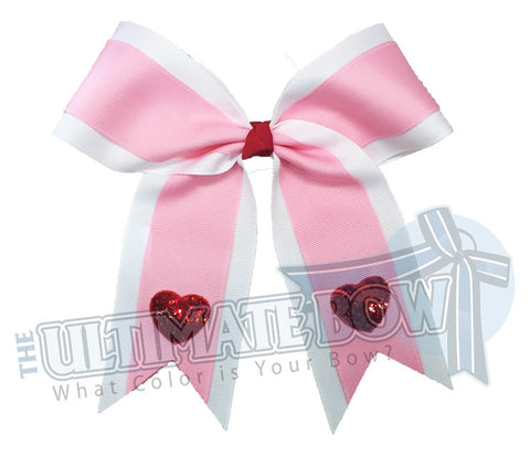 Heart of a Champion Valentines Day Bow | Cheer Bow