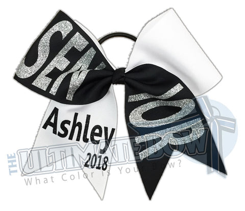 Senior-year-class-2018-Tick Tock-glitter-personalized-cheer-bow-softball-bow-practice-bow-cheerleading