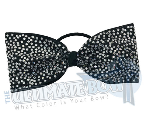 Just Loops - Glitter Penthouse Tailless Cheer Bow | Tailless Rhinestone Bow | Competition Bow