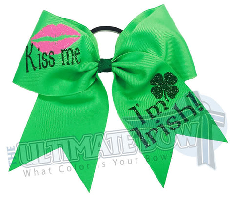 Kiss Me - I'm Irish St. Patrick's Day Cheer Bow
