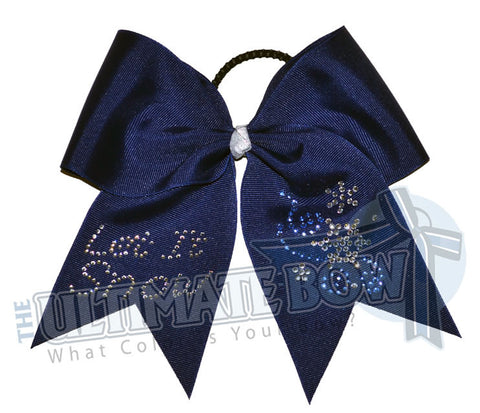 Rhinestone Let It Snow | Rhinestone Cheer Bow