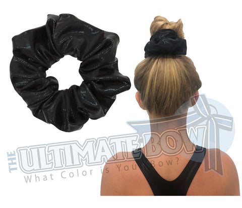Black Mystic Diva Scrunchies | metallic srunchies | Mystic Scrunchies | Mystique Material Scrunchies | Cheer Scrunchies | Gymnastics Scrunchies | Cheer Practice Scrunchies