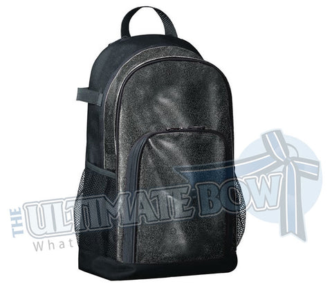 Black sparkle glitter back pack | cheer-bag-softball bag | Augusta-1106 | All Out Glitter Back Pack