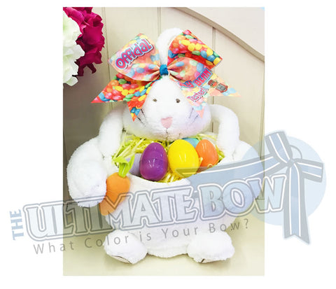 Official Jelly Bean Tester Cheer Bow | Easter Cheer Bow | Jelly Bean Cheer Bow | Easter Basket Bow | Easter Bunny Basket