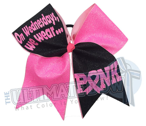 On Wednesdays, we wear PINK Full Glitter Breast Cancer Awareness Bow