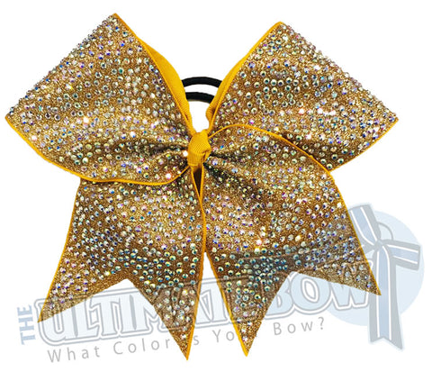 Full Glitter Rhinestone Penthouse Cheer Bow | Competition Cheerleading Bow