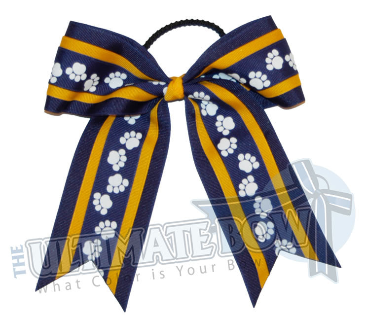 playful-paw-print-ribbon-cheer-bow-royal-blue-yellow-gold