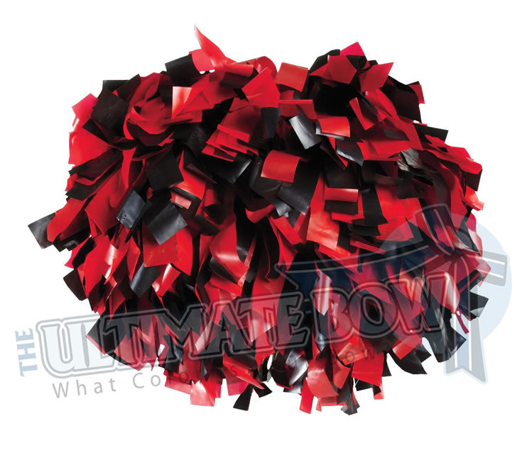 Cheerleader Poms | Pom Poms | Football Poms | Black and Red Pom Poms | Cheer Poms | Pom Pons