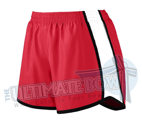 Ladies-team-pulse-shorts-red-white-black-1265-Augusta-Sportswear-cheerleading-softball-soccer-volleyball-basketball-workout