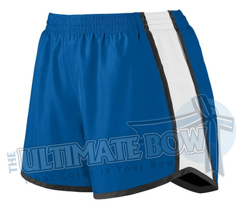 Ladies-team-pulse-shorts-royal-blue-white-black-1265-Augusta-Sportswear-cheerleading-softball-soccer-volleyball-basketball-workout