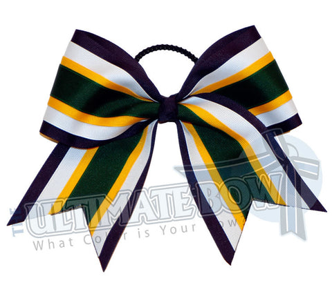 quad-hitch-navy-blue-forest-green-yellow-gold-white-cheer-bow