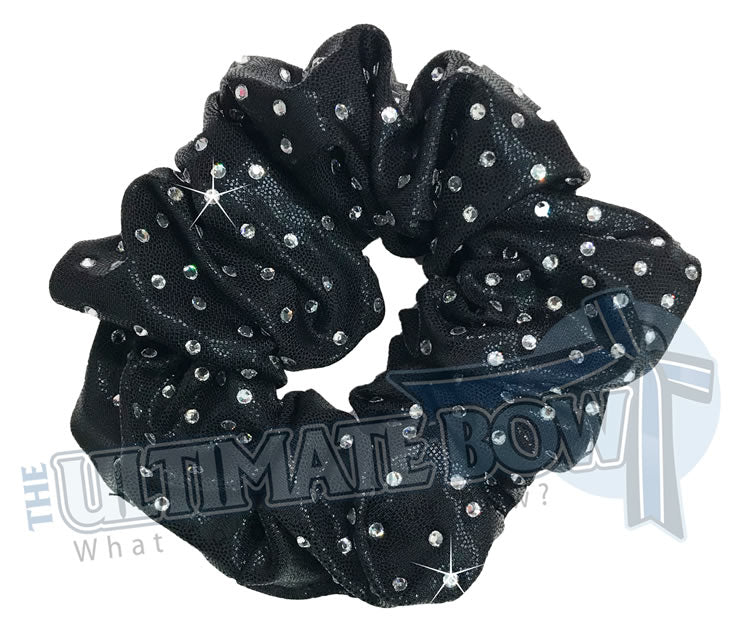 Rhinstone Black Mystic Scrunchie | Competition Cheer Scrunchie | Rhinestone Scrunchies | Rhinestone Hair Scrunchies