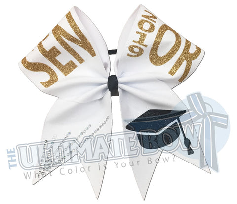 full-glitter rhinestone-senior-cheer-bow-class-of-2019-2020-celebrate-graduation-graduate Senior Hair Bow Graduation Cap