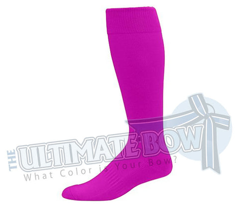 The Ultimate Bow - Power Pink Knee High Sport Socks