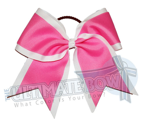 Superior-cheer-camp-white-hot-pink-cheer-bow- breast-cancer-bows-pink-ribbon
