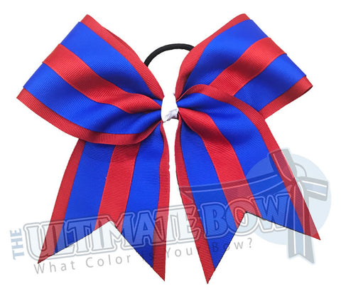 Superior Spirit Stripe Cheer Bow | Practice Cheer Bow