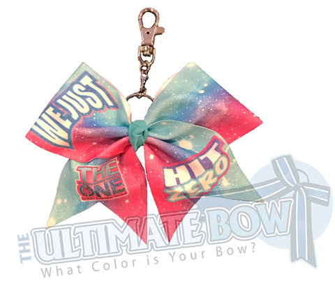 The ONE - Exclusive We Just Hit Zero at The ONE Event Glitter Key Chain Cheer Bow 2021