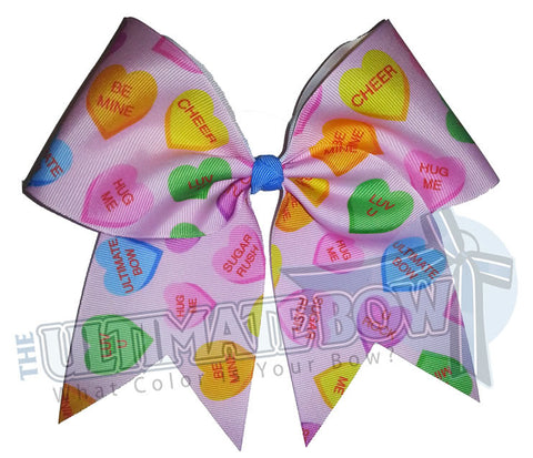 Exclusive Ultimate Bow Candy Hearts Cheer Bow | Valentine's Day Cheer Bow