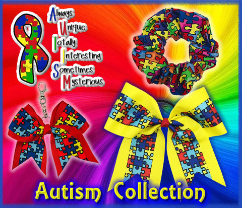 Autism Collection - Autism Cheer Bows