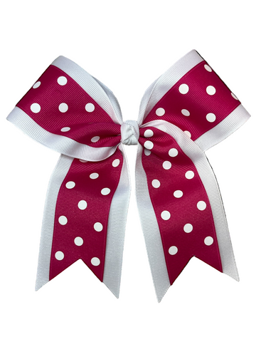 Big Dots Cheer Bow | Softball Bow | Polka Dots Cheer Bows