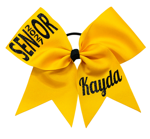 Rise Above Senior Cheer Bow – Custom Senior Cheerleading Hair Bow