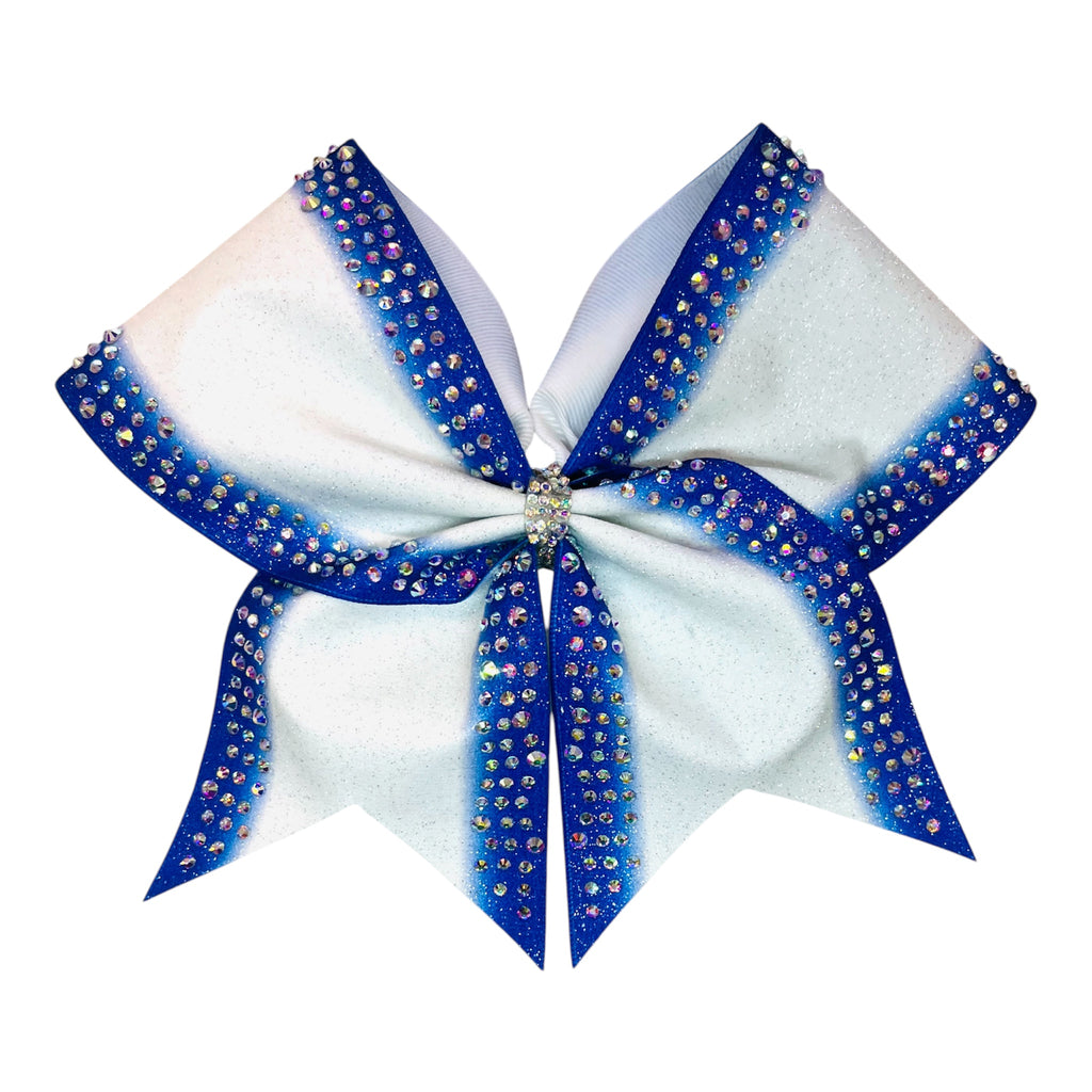 Exquisite Ombre Glitter and Rhinestone Cheer Bow | Rhinestone Competition Bow