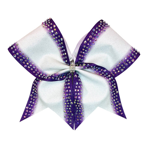 Exquisite Ombre Glitter and Rhinestone Cheer Bow | Rhinestone Competition Bow