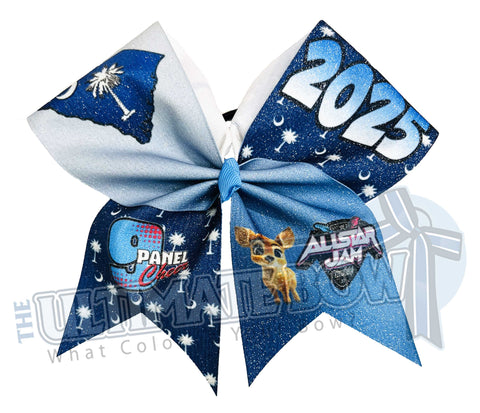 9 Panel Cheer - Allstar Jam Columbia Big Glitter Cheer Bow - February 2025