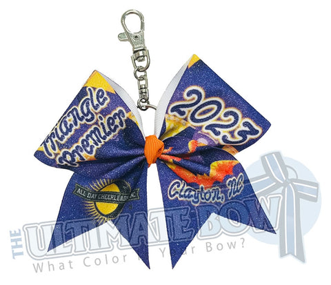 All Day Cheer - Triangle Premier Keychain Cheer Bow - October 2023