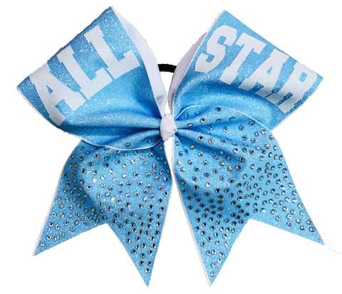 All Star Rhinestone Glitter Cheer Bow | Cheerleading Hair Bow